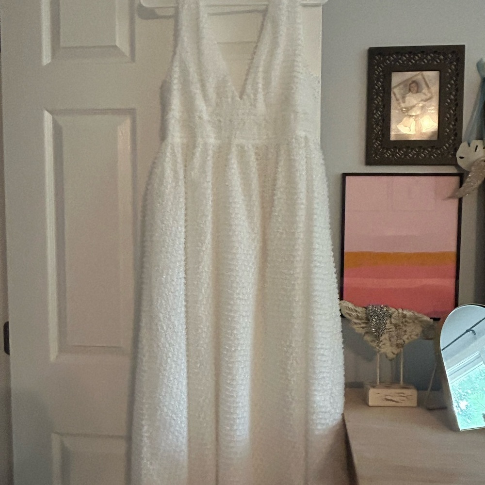J. Crew Textured White Wedding Dress